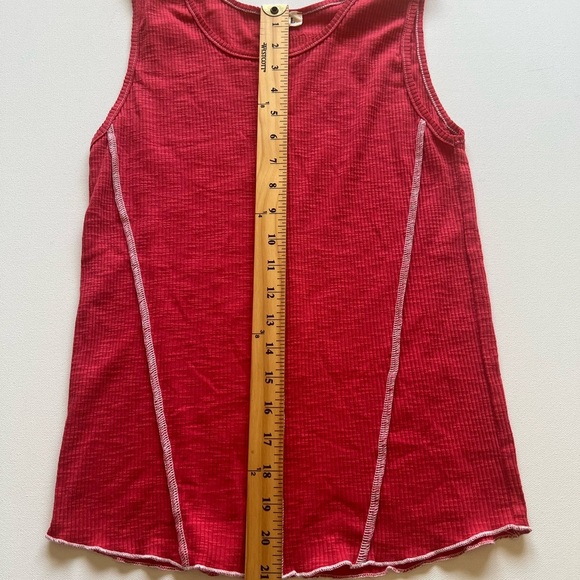 POL Women's Medium Slim Fit Ribbed Tank Top Sleeveless Pink Size Small (F1) - Picture 2 of 4